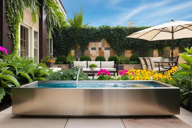 Sommerterrasse mit Becken