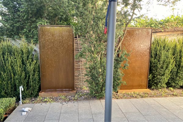Cortenstahlwasserwand